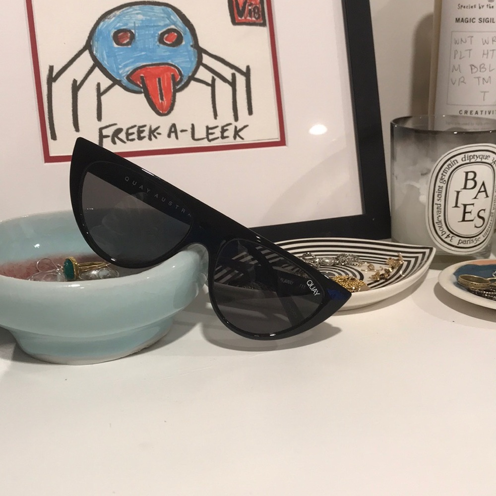 Quay Australia x Desi Perkins Black Sunglasses